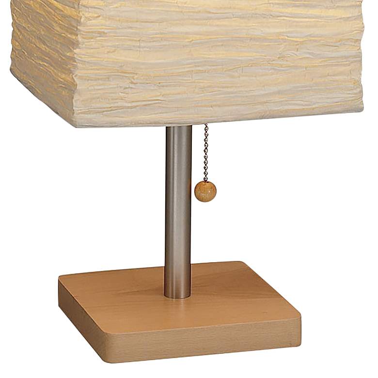Image 3 Adesso Dune 25" High Modern Wood and Steel Paper Shade Table Lamp more views