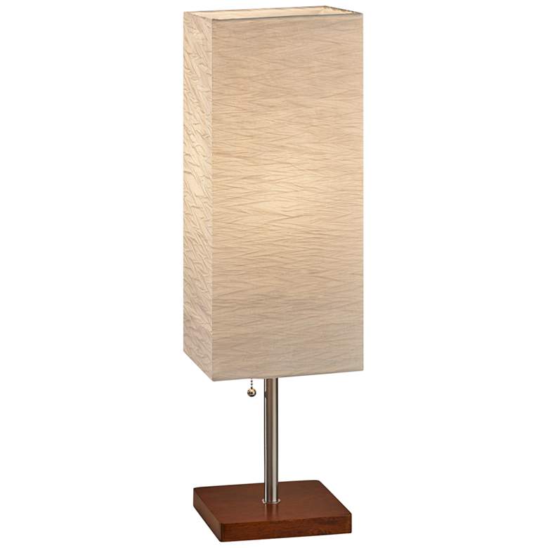Image 1 Adesso Dune 26" High Wood and Steel Crinkle Shade Modern Table Lamp