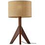 Adesso Eden 23 1/2" Walnut Rubberwood Modern Tripod Accent Table Lamp