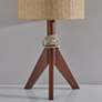 Adesso Eden 23 1/2" Walnut Rubberwood Modern Tripod Accent Table Lamp