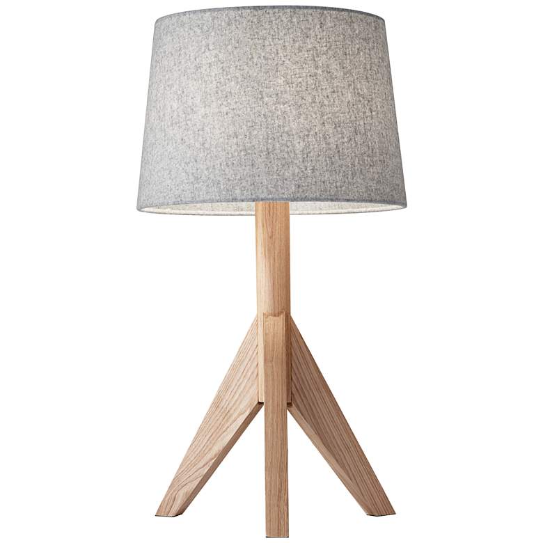 Image 2 Adesso Eden 24 1/2 inch Natural Ash Wood Modern Tripod Table Lamp