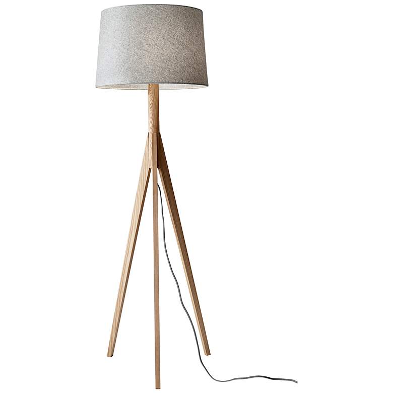 Image 3 Adesso Eden 59 1/4" High Natural Ash Wood Modern Tripod Floor Lamp