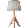 Adesso Eden Natural Ash Wood Modern Tripod Table Lamp