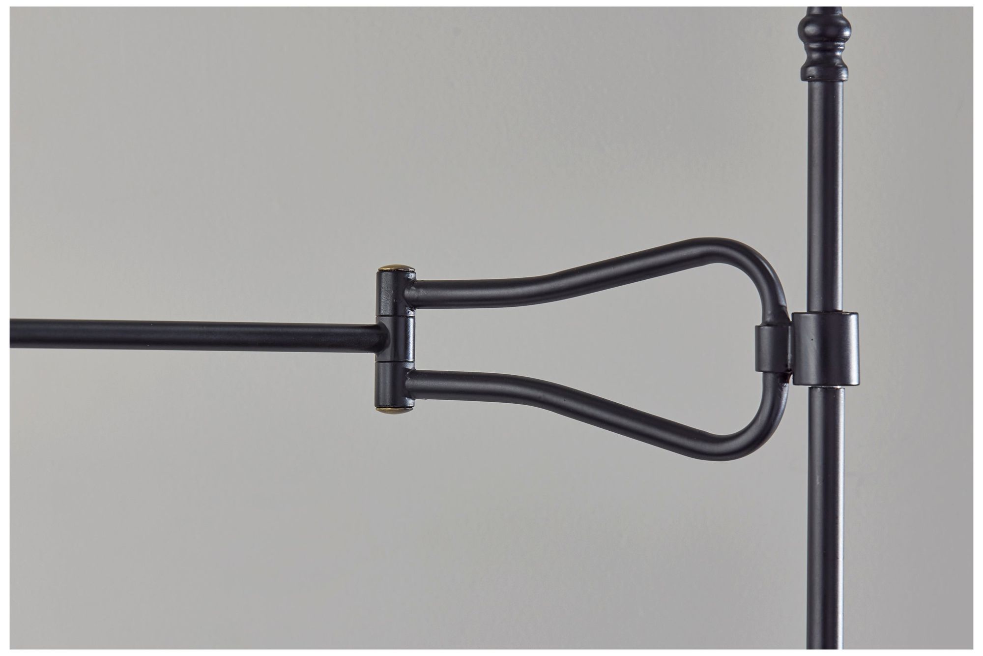 Image 7 Adesso Elijah Floor Lamp - Black & Antique Brass more views
