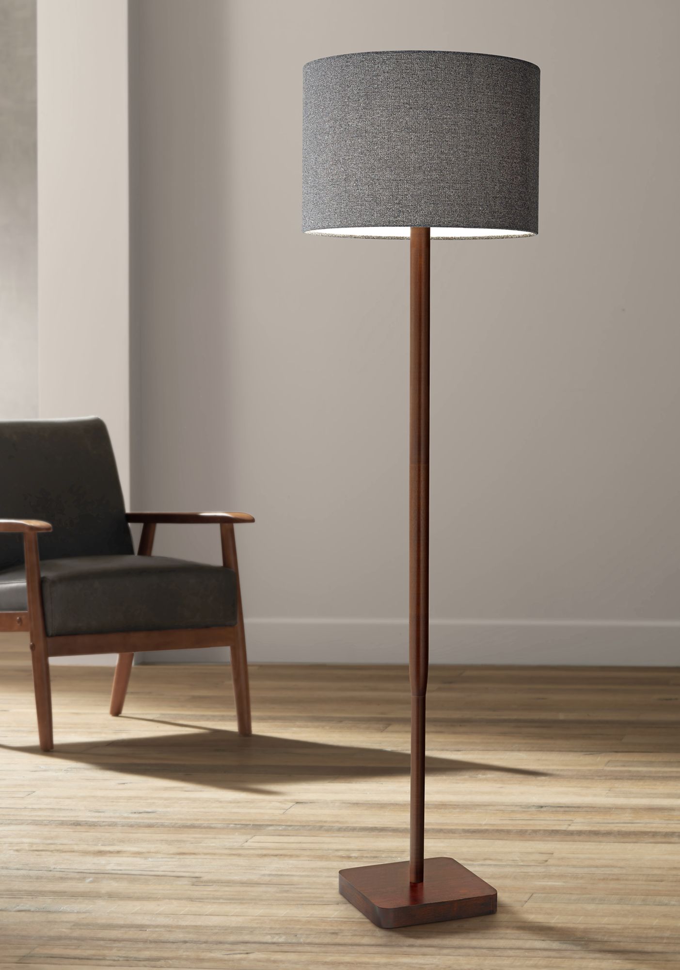 Walnut wood on sale floor lamp