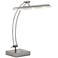 Adesso Esquire Adjustable Height Brushed Steel 3-Light LED Desk Lamp