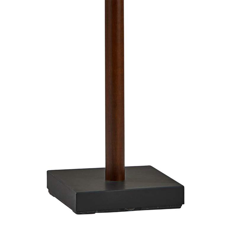 Image 3 Adesso Ethan 63" High Black and Walnut Rubberwood Modern Floor Lamp more views