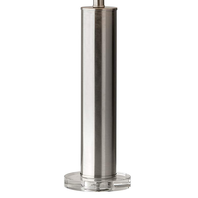 Image 4 Adesso Ezra 25 1/2" High Brushed Steel Metal Column Table Lamp more views