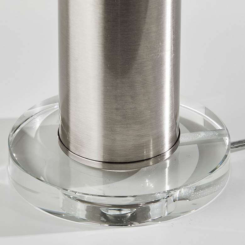 Image 7 Adesso Ezra 25 1/2" High Brushed Steel Metal Column Table Lamp more views