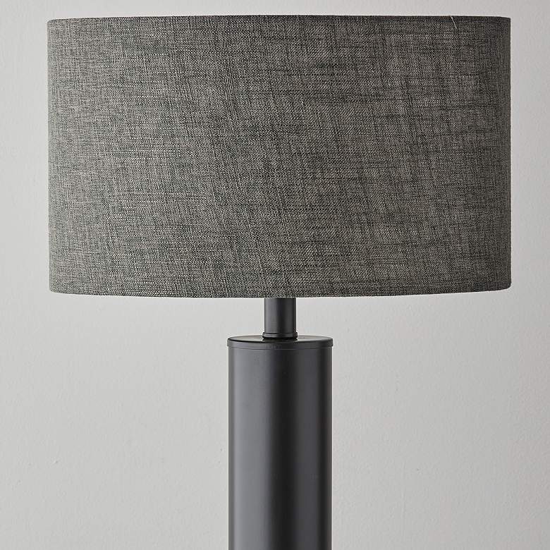 Image 6 Adesso Ezra 25 1/2" High Modern Black Metal Column Table Lamp more views
