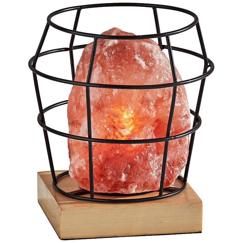 Image 1 Adesso Faith 8 inch High Himalayan Salt Rock Uplight Accent Table Lamp