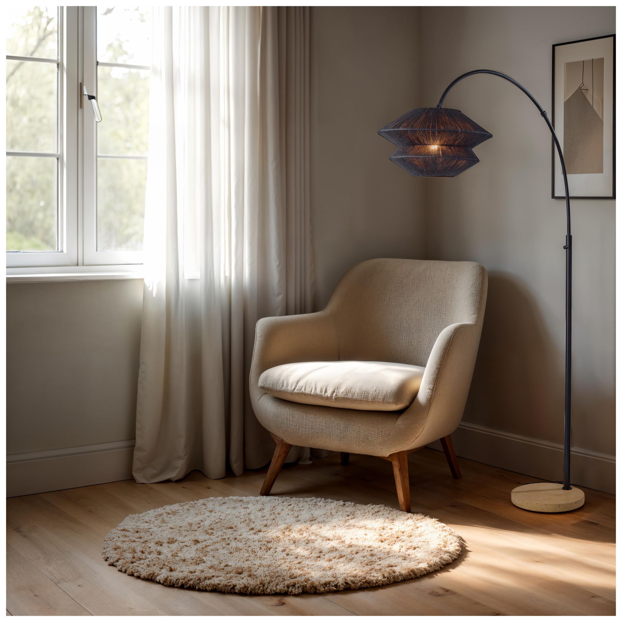 Image 2 Adesso Gardner Arc Lamp - Black more views