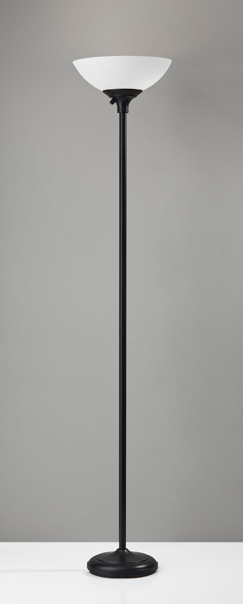 Image 2 Adesso Glenn 71" High Black Classic Torchiere Floor Lamp more views
