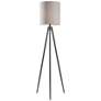 1_Adesso Glenwood 69" High Black Metal Modern Tripod Floor Lamp