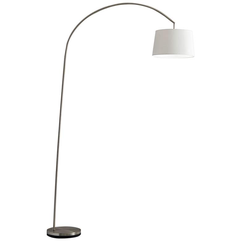 Image 2 Adesso Goliath 83" Brushed Steel Modern Arc Floor Lamp