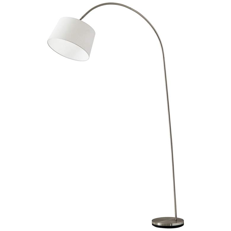 Image 6 Adesso Goliath 83 inch Brushed Steel Modern Arc Floor Lamp more views