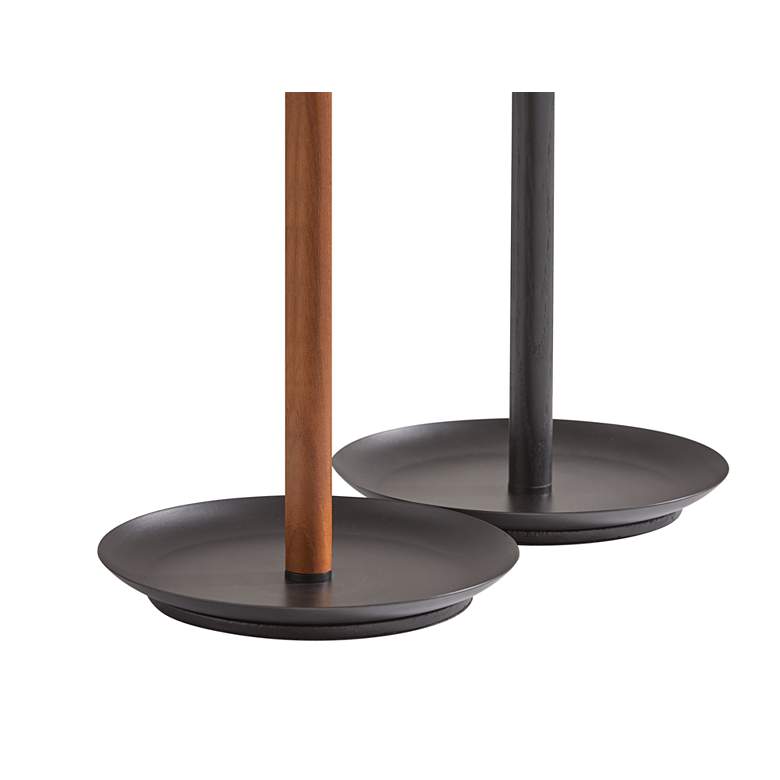 Image 6 Adesso Gravity Adjustable Height Black Ash Wood LED Task Floor Lamp more views
