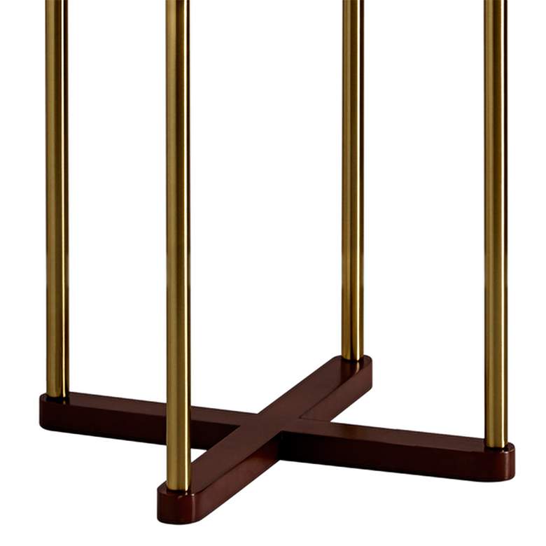 Image 4 Adesso Harrison 62 1/4" Antique Brass 2-Shelf Floor Lamp with USB Port more views