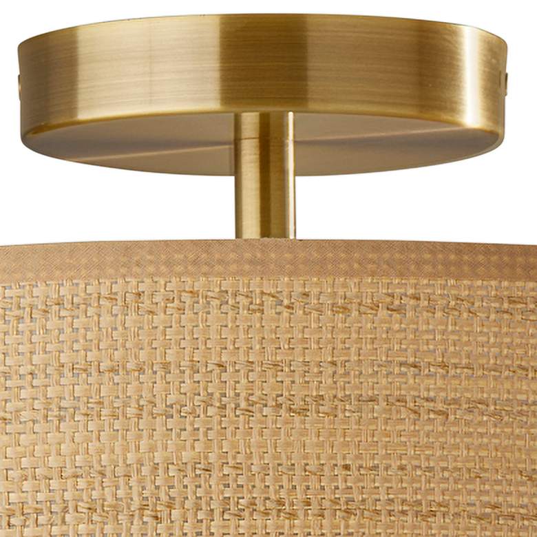Image 5 Adesso Harvest 15" Wide Antique Brass Metal Ceiling Light more views