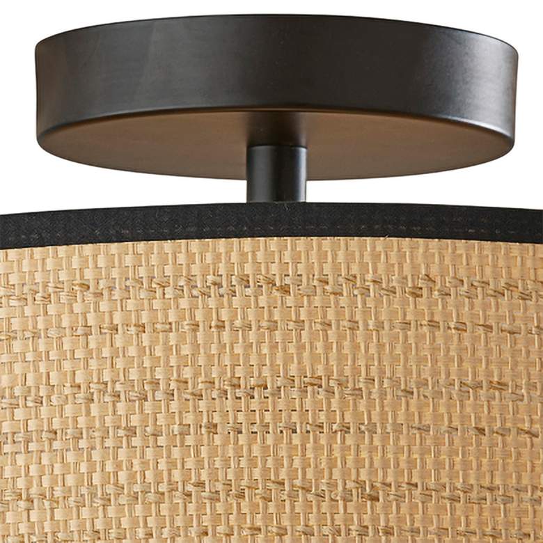 Image 3 Adesso Harvest 15" Wide Black Metal Ceiling Light more views