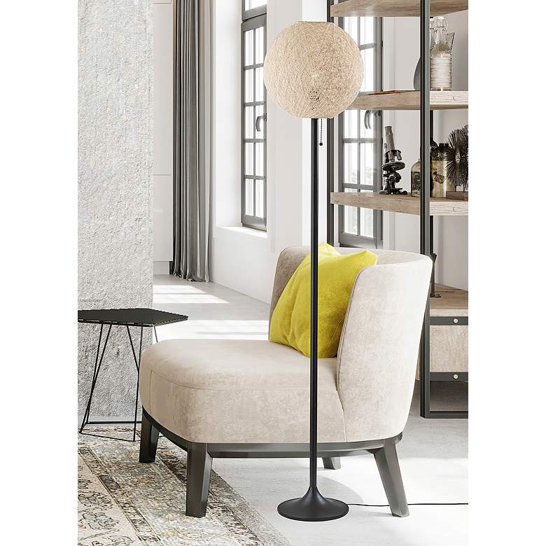 Image 2 Adesso Havana 68" High Dark Bronze Metal Paper Shade Modern Floor Lamp