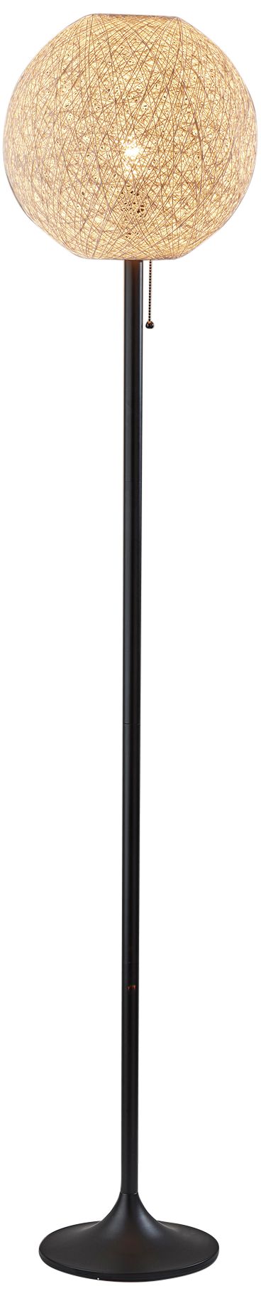 Adesso Havana 68" High Dark Bronze Metal Paper Shade Modern Floor Lamp in scene