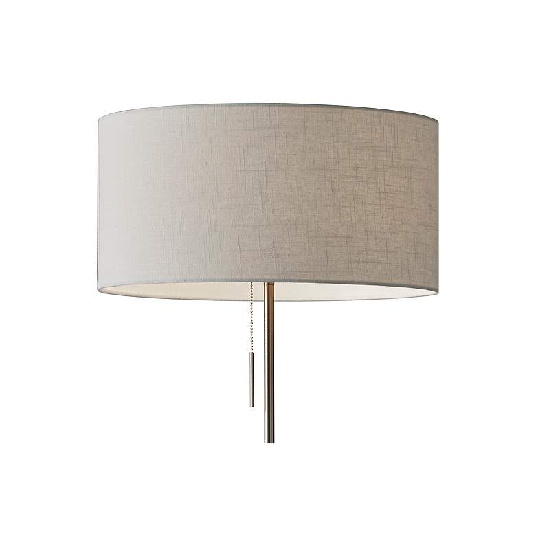 Image 2 Adesso Hayworth 65 inch  Brushed Steel Metal Pull Chain Floor Lamp more views