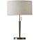 Adesso Hayworth Brushed Steel Metal Accent Table Lamp