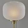 Adesso Hazel 22" Antique Brass and Ribbed Glass Accent Table Lamp