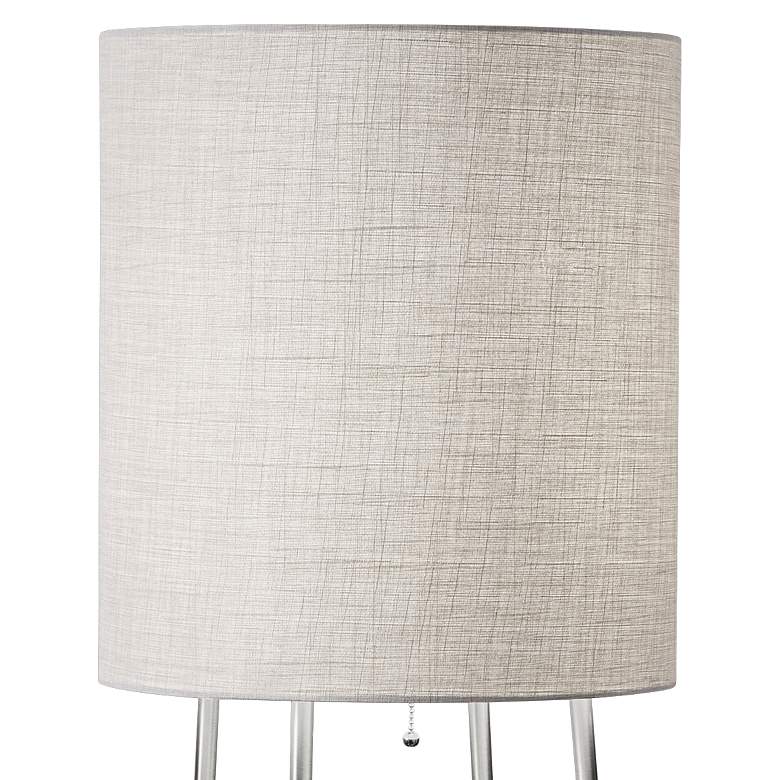 Image 3 Adesso Henry 63 1/4" Walnut Wood Wireless Charge Pad Shelf Floor Lamp more views