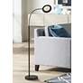 1_Adesso Holmes Adjustable Height Black LED Magnifier Floor Lamp