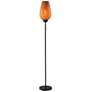 2_Adesso Hugo 68 1/4" High Black with Natural Bamboo Modern Floor Lamp