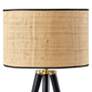 2_Adesso Jackson 26 1/4" Modern Rattan and Black Wood Tripod Table Lamp more views