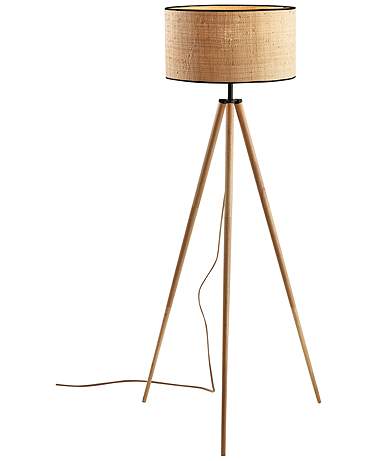 Adesso Jackson 60 1/2" High Modern Natural Wood Tripod Floor Lamp