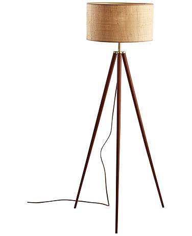 Adesso Jackson 60 1/2" High Modern Walnut Wood Tripod Floor Lamp