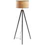1_Adesso Jackson 60 1/2" High Modern Black Wood Tripod Floor Lamp