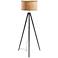 Adesso Jackson 60 1/2" High Modern Black Wood Tripod Floor Lamp