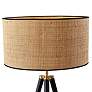 2_Adesso Jackson 60 1/2" High Modern Black Wood Tripod Floor Lamp more views