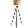 1_Adesso Jackson 60 1/2" High Modern Walnut Wood Tripod Floor Lamp