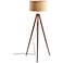 Adesso Jackson 60 1/2" High Modern Walnut Wood Tripod Floor Lamp