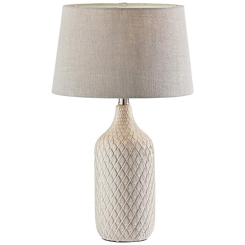 Image 1 Adesso Kathryn 22 3/4" Off-White Ceramic Accent Table Lamps Set of 2