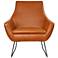 Adesso Kendrick Distressed Camel Brown Faux Leather Modern Armchair
