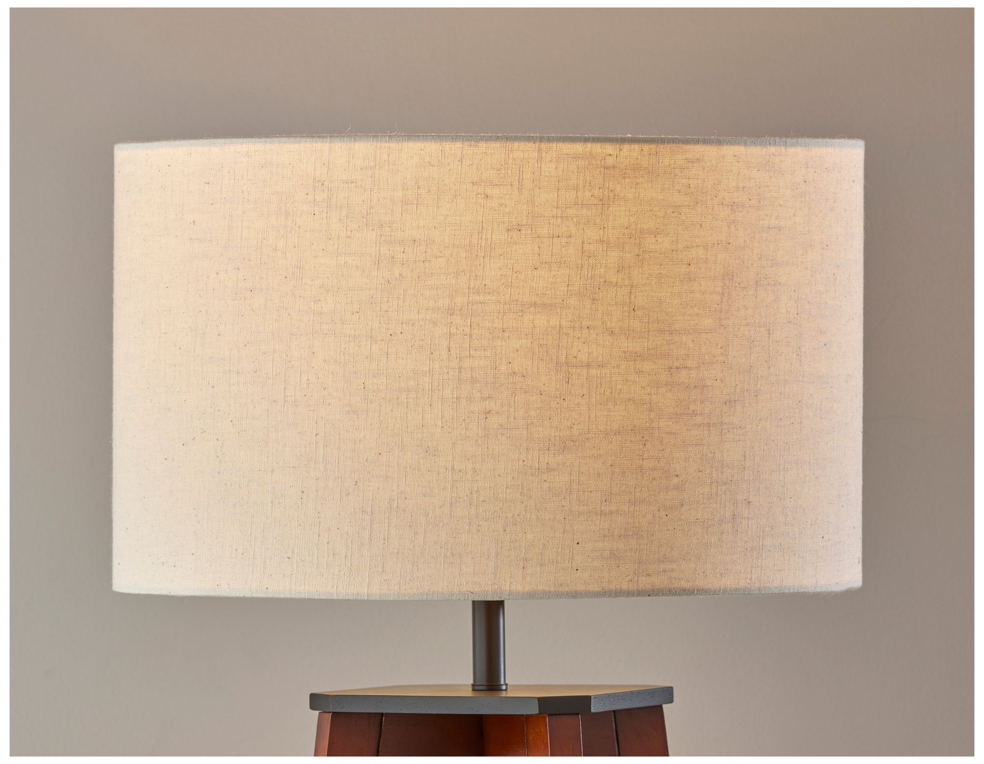 Image 5 Adesso Kirby Shelf Floor Lamp - Walnut Wood more views