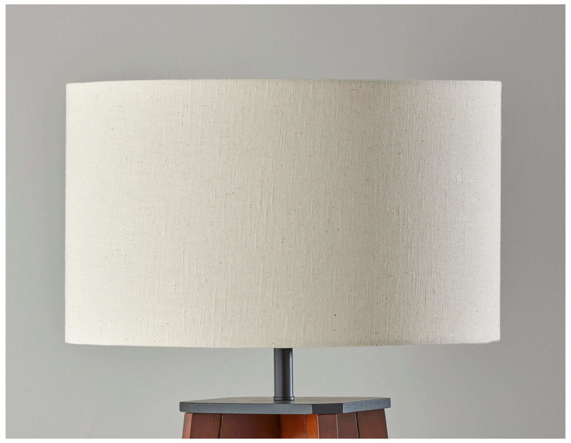 Image 6 Adesso Kirby Shelf Floor Lamp - Walnut Wood more views