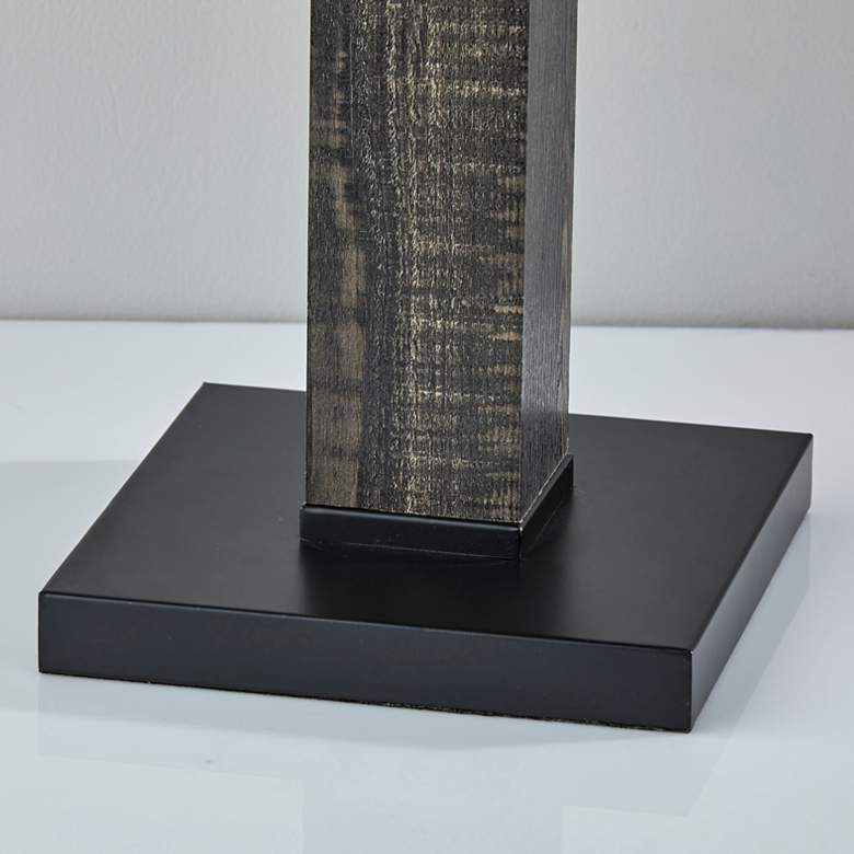 Image 2 Adesso Kona 27 3/4 inch Black Washed Wood Column Table Lamp more views