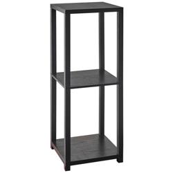 Adesso Lawrence 27 3/4&quot; High 2-Shelf Black Wood Short Pedestal Table
