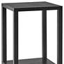 Adesso Lawrence 27 3/4" High 2-Shelf Black Wood Short Pedestal Table