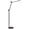 Adesso Lighting Adjustable Height Knot Black Metal LED Floor Lamp