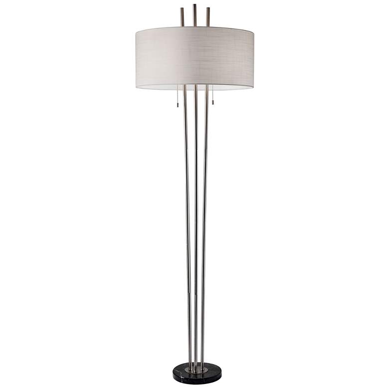 Image 1 Adesso Lighting Anderson 71 inch High 3-Column Metal Floor Lamp