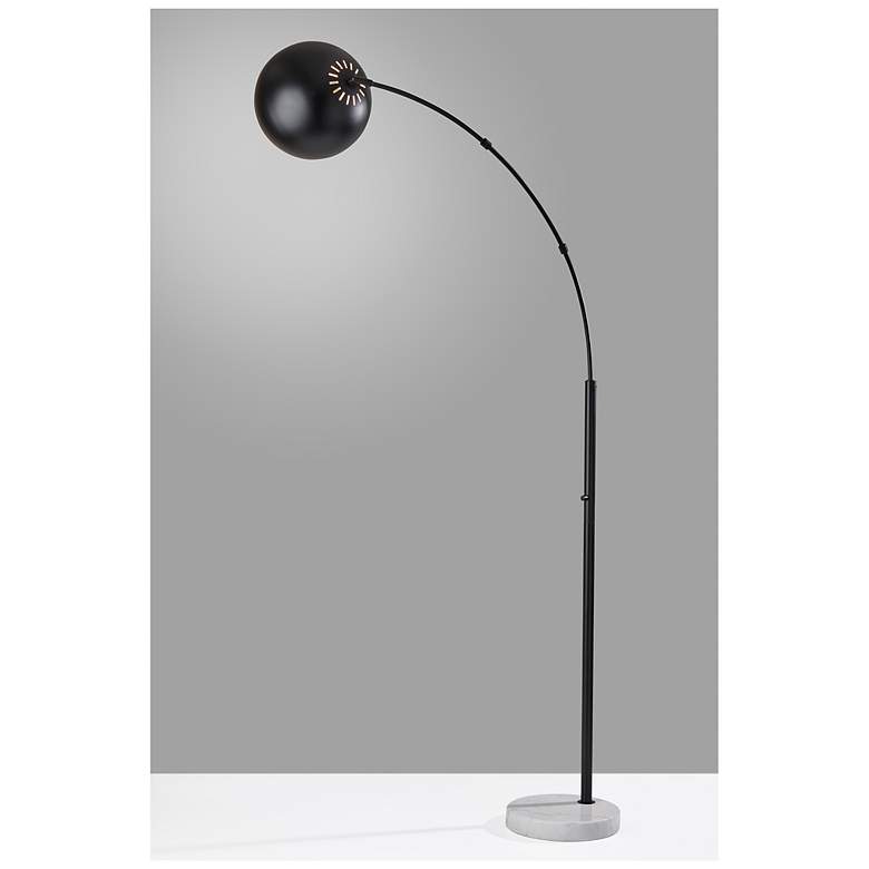 Image 2 Adesso Lighting Astoria 78" High Black Finish Dome Modern Arc Lamp more views